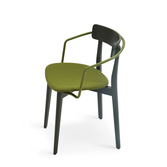 Kat Legno - Imbottita con Braccioli Modern wooden chairs Origins 1971 4