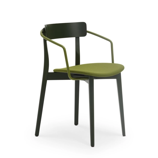 Kat Legno - Imbottita con Braccioli Modern wooden chairs Origins 1971 5