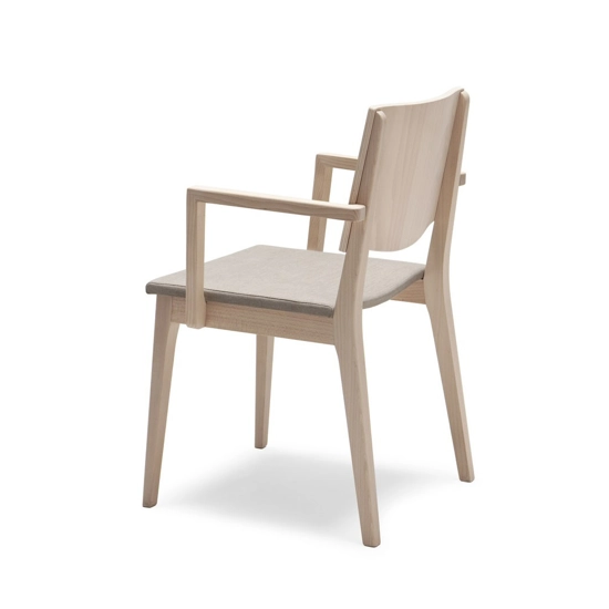 Maxim Imbottita Braccioli Sedie in legno moderne Origins 1971 2