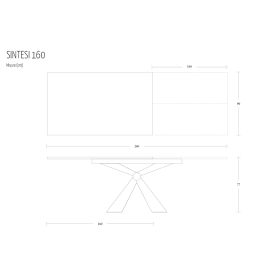 Sintesi 160x90 (260) Tavoli moderni Altacom 6