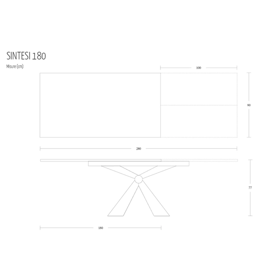 Sintesi 180x90 (280) Tavoli moderni Altacom 7