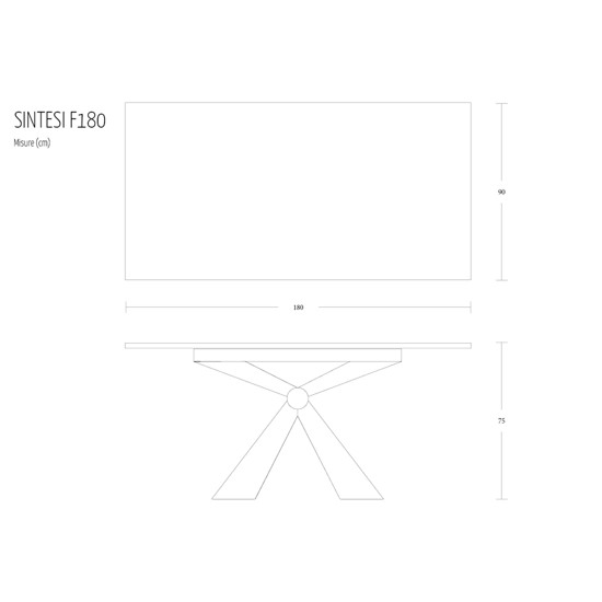 Sintesi 180x90 Fisso Tavoli moderni Altacom 4