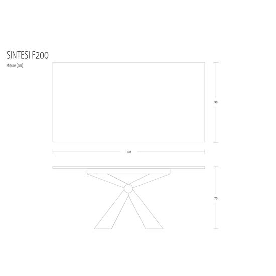 Sintesi 198x98 Fisso Tavoli moderni Altacom 4