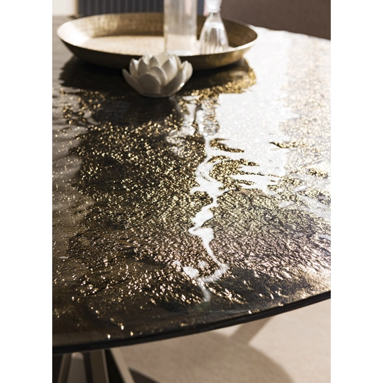 Gemini ø140 - Piano in Vetro Fuso Tavoli moderni Altacorte