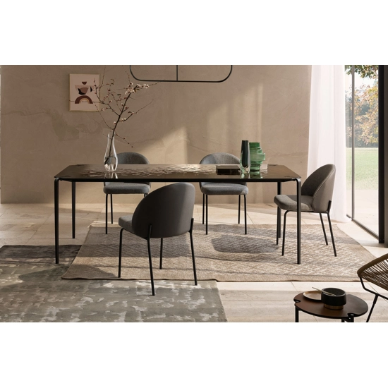 Tavolo LIO 220x100 - Piano in Vetro Fuso Tavoli in vetro e cristallo Altacorte