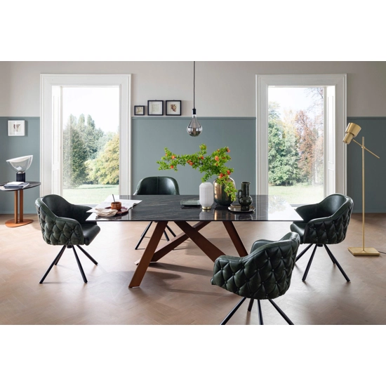 Metal 220x100 - Piano Vetro o Ceramica Tavoli moderni Altacorte