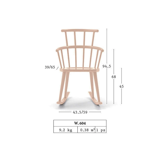 W. 604 Rocking Chair Contract armchairs Billiani 4