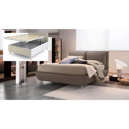 Alcott H27 Contenitore Folding Box Comfort - vano rete 160x200 Letto imbottito Bontempi Letti