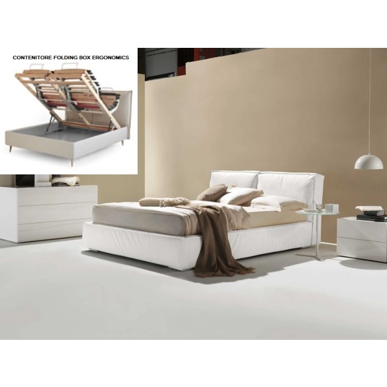 Elena H27 - Contenitore Folding Box Ergonomics - rete 160x200 Letto imbottito Bontempi Letti