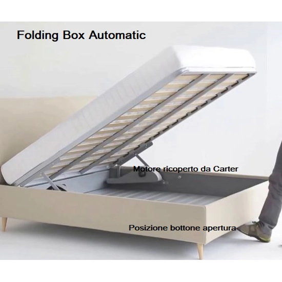 Fly H27 - Contenitore Folding Box Automatic - rete 160x200 Letti imbottiti Bontempi Letti 9