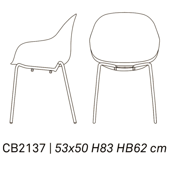 Academy CB2137 Sedie in plastica di design Connubia 4
