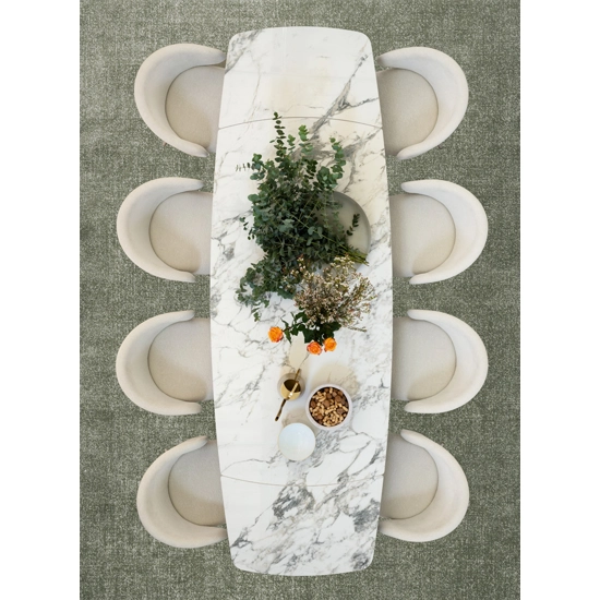 ORION CB4865 S 165 - Ovale allungabile Ceramic tables Connubia 1