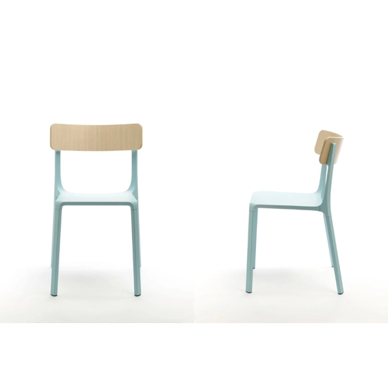 Ruelle Wooden Back Sedie in metallo Infiniti 3