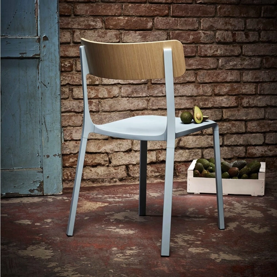 Ruelle Wooden Back Sedie in metallo Infiniti 5