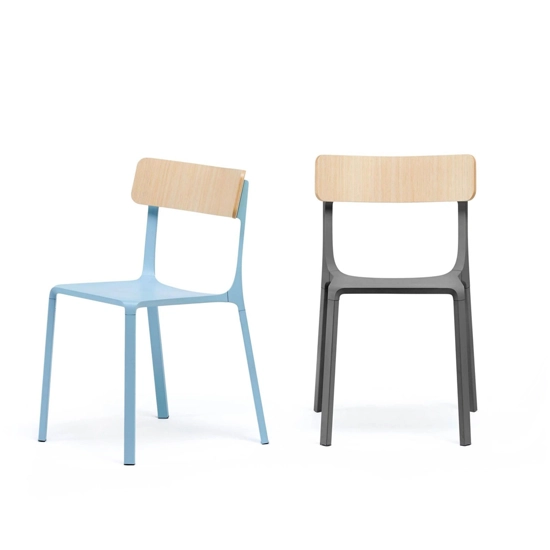 Ruelle Wooden Back Sedie in metallo Infiniti 7