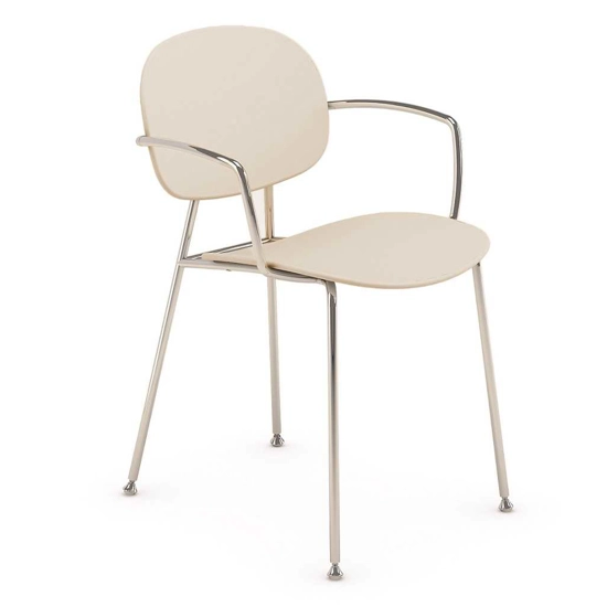 Tondina Pop 4 Legs with Arms Sedia in plastica infiniti