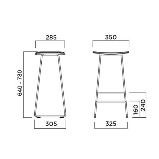 KLEJN Sgabelli in metallo Infiniti 11