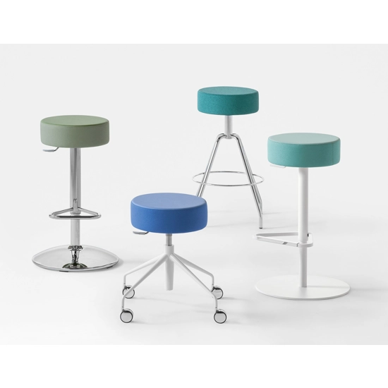 Kat  Padded - Girevole con Base Tonda Piana Sgabelli per ufficio Kastel 3