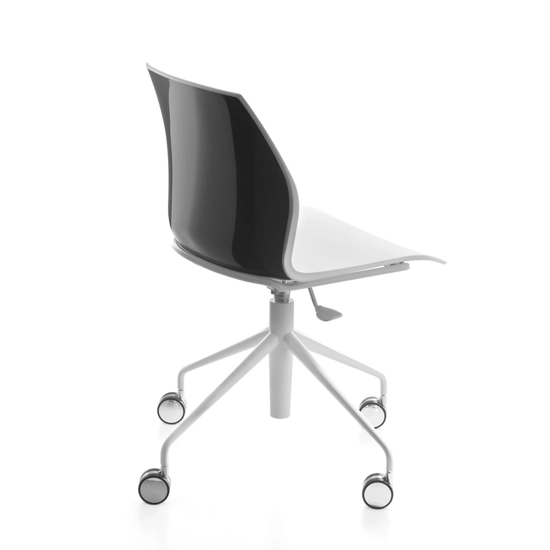 Kalea - Girevole 4 piedi con ruote e alzo gas Sedie home office Kastel