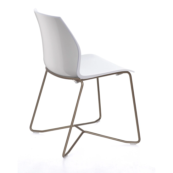 Kalea - Gamba a Slitta non Impilabile Sedie in plastica di design Kastel 4