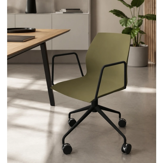 Kalea Braccioli - Girevole 4 Piedi con Ruote Sedie smart working Kastel