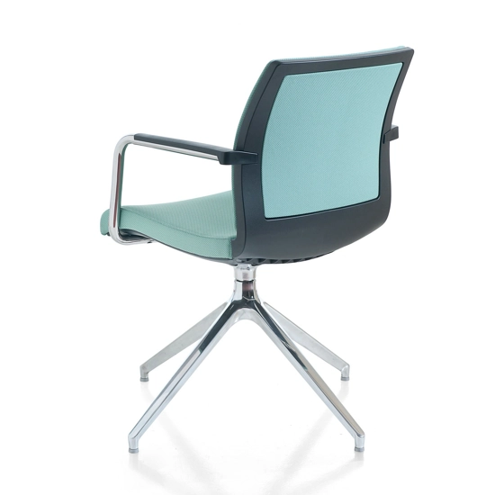 Karma Schienale Imbottito - 4 Piedi Alluminio Lucido Sedie da attesa e collettività Kastel 2