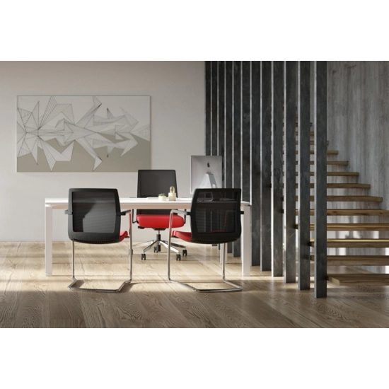 Karma Schienale Rete - Gamba a Slitta Sedie home office Kastel 1