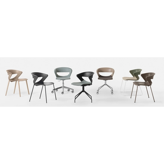 Kicca - Gambe a Slitta non Impilabile Sedie in plastica di design Kastel 3