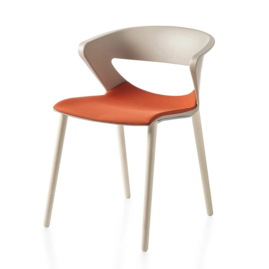 Kicca - Gamba Legno Sedie in plastica di design Kastel