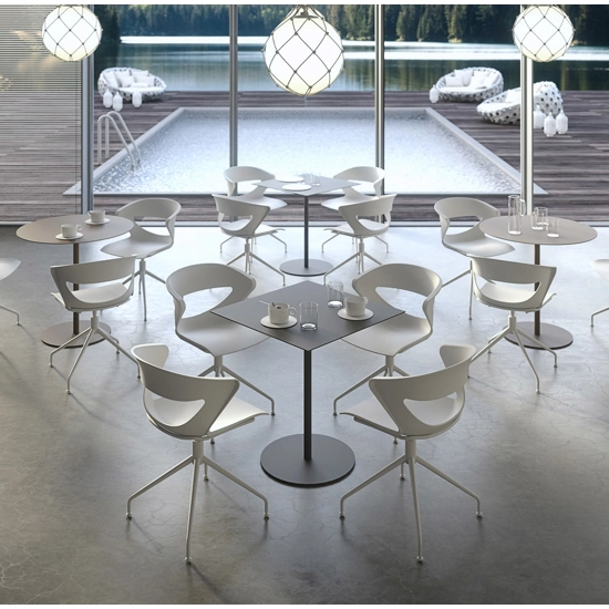 Kicca - Girevole 4 Piedi Sedie in plastica di design Kastel 5