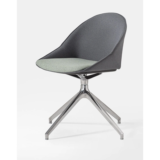 Kross Plus - Girevole 4 Piedi Alluminio Lucido Sedie in metallo Kastel 1