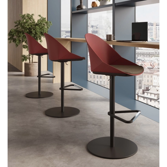 Kross Stool - Base Tonda Piana con Alzo Gas Sgabelli in plastica Kastel