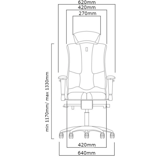 Elegance Universal - Ergo System Ergonomic office chairs Kulik System 12