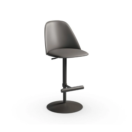 Lea Gas Lift Up Stool CU Leather stools Midj