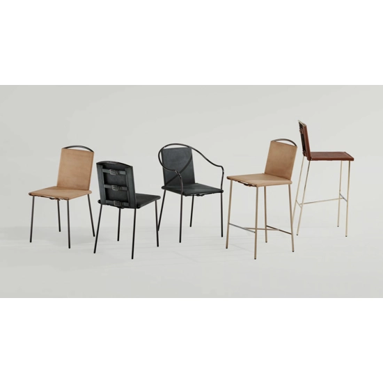 Rem Sgabello Sgabelli in cuoio Midj 1