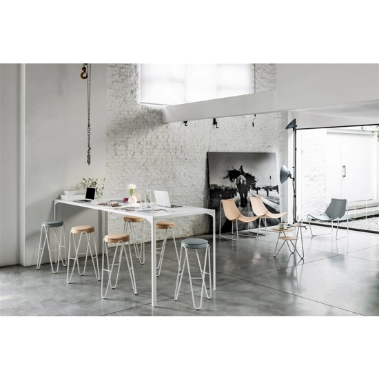 Apelle Jump H75 Stools in leather and eco-leather Midj 1