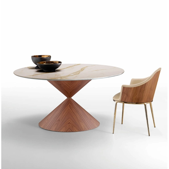 Hourglass ø 150 Wood Base Modern tables Midj