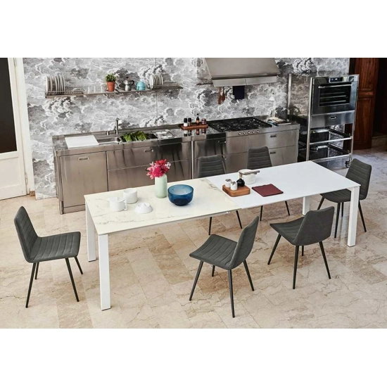 Badù XL 110x80 (155-200-245) Tavolo da cucina Midj