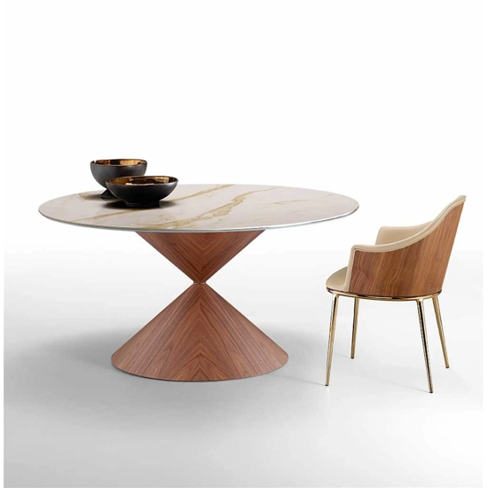 Hourglass ø 150 Wood Base Modern tables Midj 1