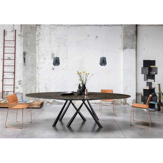 Forest 280x120 Ovale Tavoli moderni Midj 1