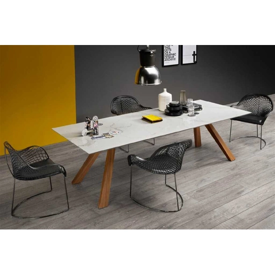 Zeus 200x100 - Wooden Leg Living room tables Midj 2