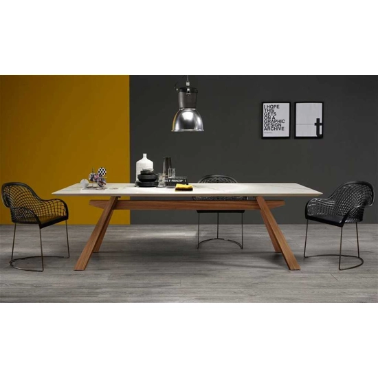 Zeus 250x100 - Wooden Leg Modern tables Midj 1