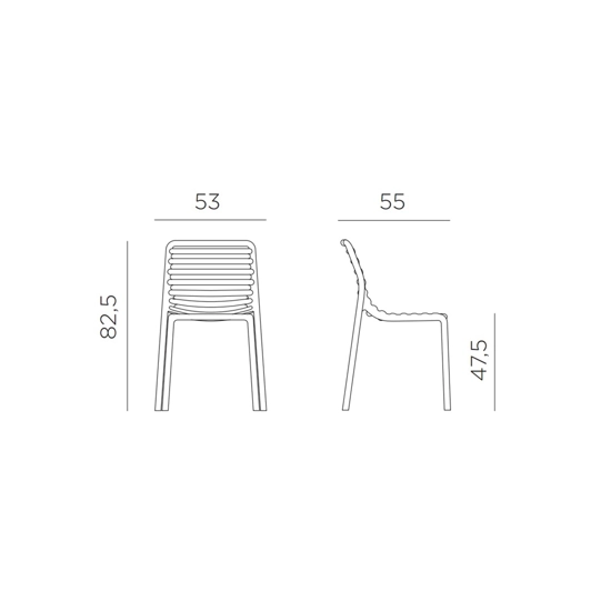 Doga Bistrot Sedie in plastica di design Nardi 14