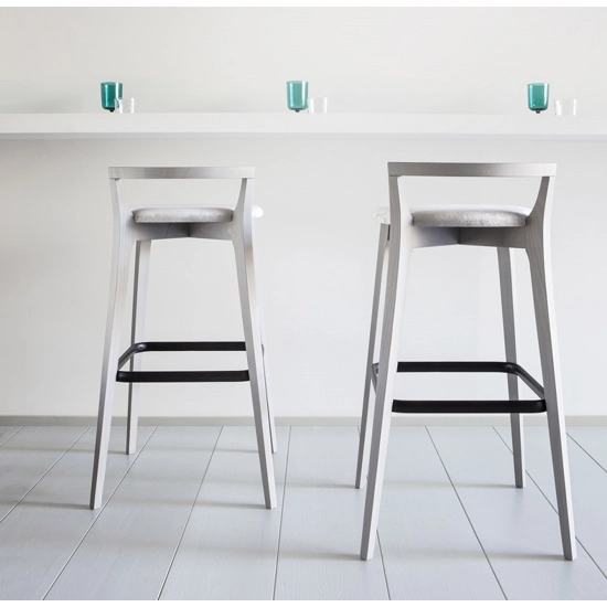 Padded measuring tape Wooden stools Origins 1971 6