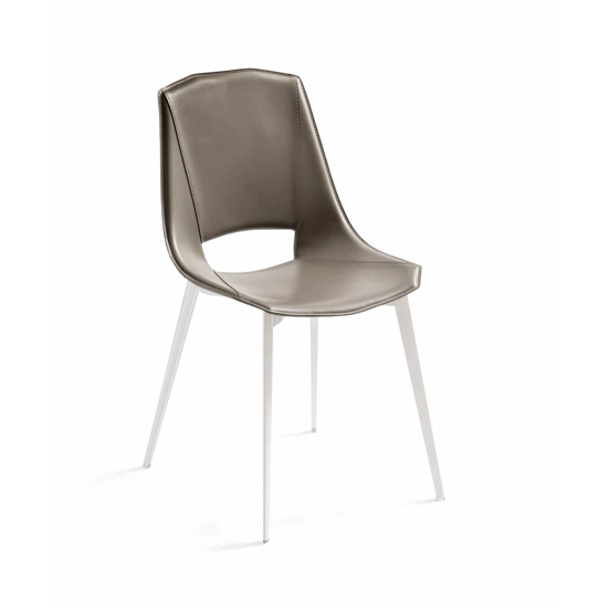 Eva Gamba a Spillo (seduta cuoio) Sedie in cuoio Point 1