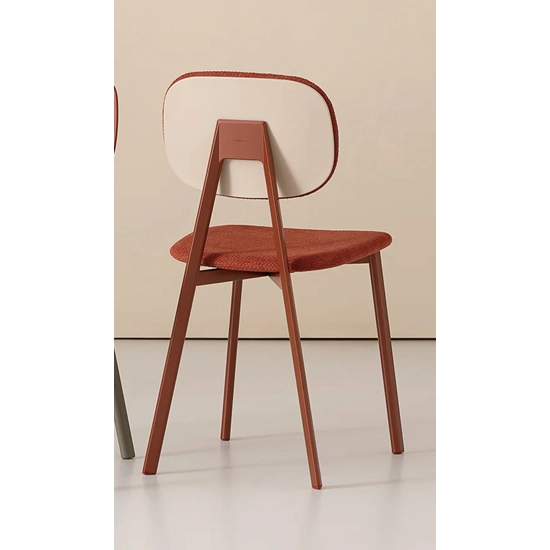 Tata (rivestita con retro schienale in plastica) Sedie in metallo Point 3