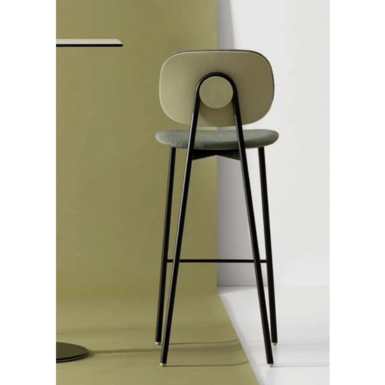 Tata Young Sgabello (rivestito con retro schienale in plastica) Sgabelli in metallo Point 1