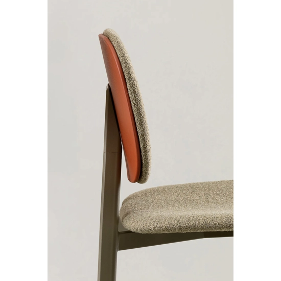 Tata Stool (upholstered with plastic backrest back) Metal stools point 1