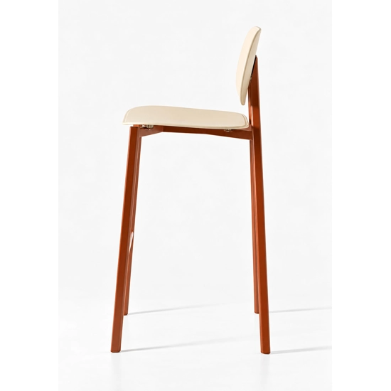 Tata Stool (seat and back in plastic or wood) Metal stools point 4