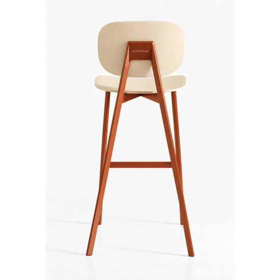 Tata Stool (seat and back in plastic or wood) Metal stools point 6